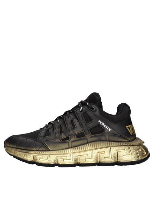 Sneakers in pelle e tessuto VERSACE | DSU8094 1A07042NERO-ORO